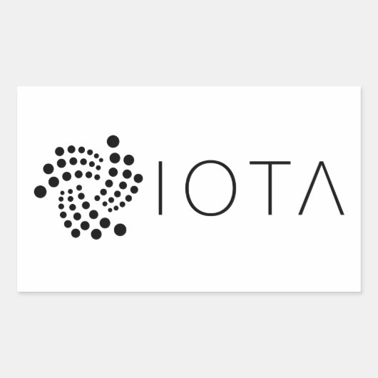 IOTA Logo Rechthoek Sticker (Voorkant)