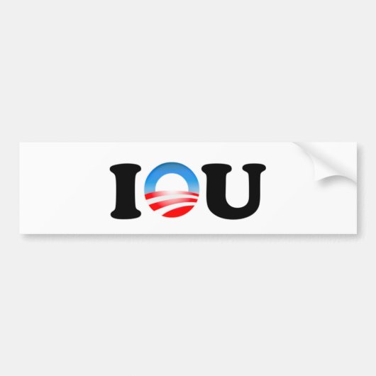 IOU BUMPERSTICKER (Voorkant)