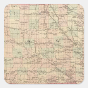 Iowa 6 vierkante sticker