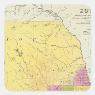 Iowa 7 vierkante sticker