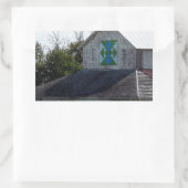 Iowa Barn op het platteland met een watje Rechthoekige Sticker (Tas)