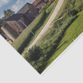 Iowa Boerderij, Cornfields en Grain Bin Tissuepapier (Detail)