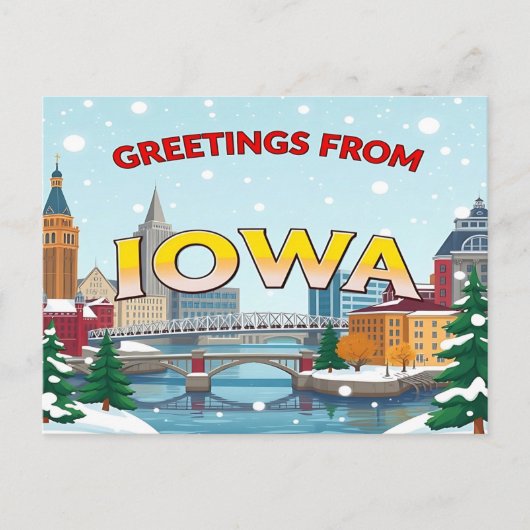 IOWA-Briefkaart Briefkaart (Voorkant)