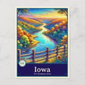 Iowa | Carte postale de style anime à ombres celul (Devant)