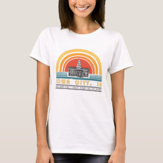Iowa City - Gold Dome of Go Home (gouden, grijze t T-shirt