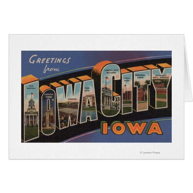 Iowa City, Iowa - Scènes de grandes lettres (Devant horizontal)
