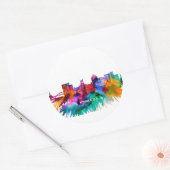 Iowa City Skyline Ronde Sticker (Envelop)