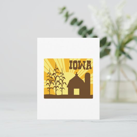 Iowa Corn Boerderij Briefkaart (Staand voorkant)