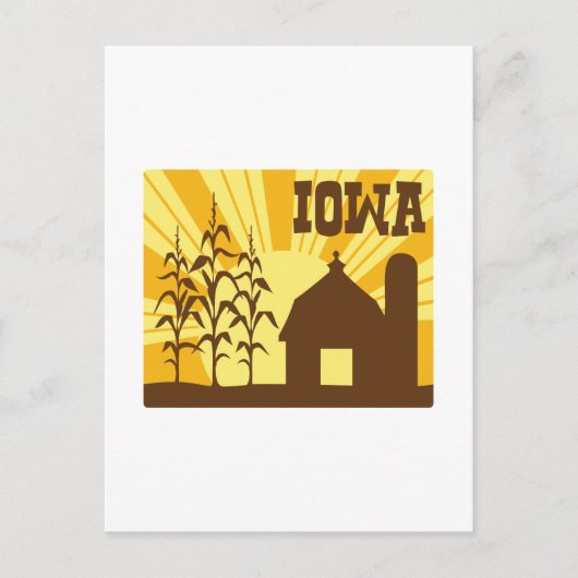 Iowa Corn Boerderij Briefkaart (Voorkant)