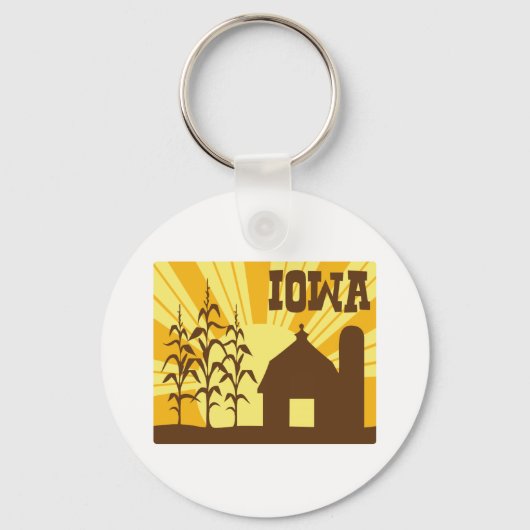 Iowa Corn Boerderij Sleutelhanger (Voorkant)