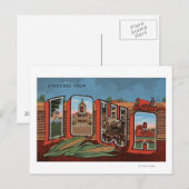 Iowa (Cornfields & Corn) - Grote Letter-scènes Briefkaart (Voorkant / Achterkant)
