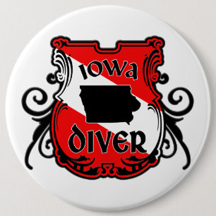 Iowa Diver Ronde Button 6,0 Cm