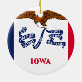 Iowa Flag Keramisch Ornament (Achterkant)