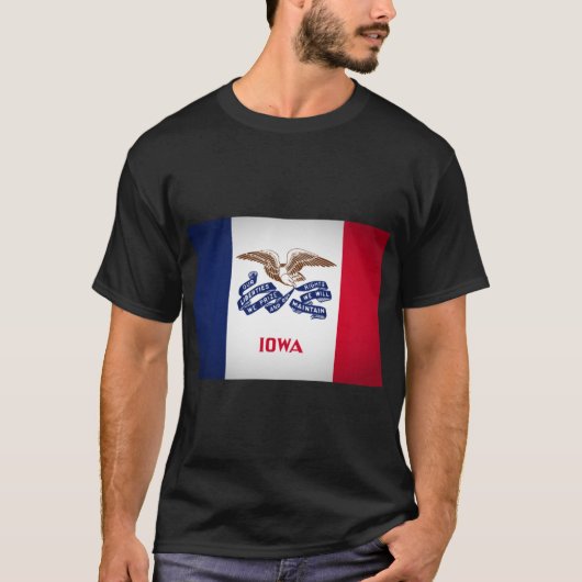 Iowa Flag of State Oversized T-shirt (Voorkant)