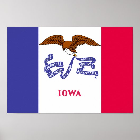 Iowa Flag Poster (Voorkant)