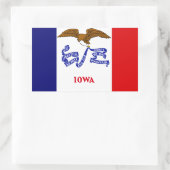 Iowa Flag Rechthoekige Sticker (Tas)