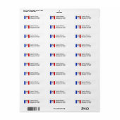 Iowa Flag Return Address Label (Full Sheet)