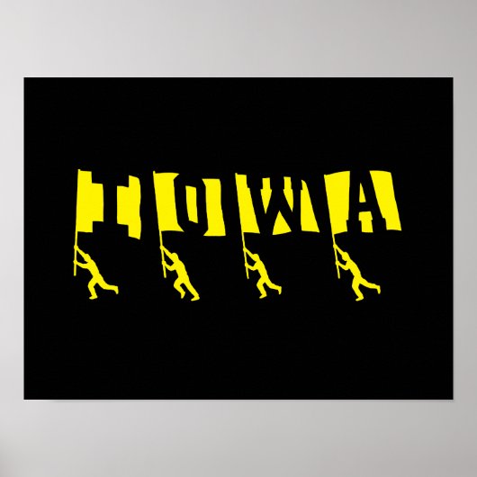 Iowa Football "Flags" Poster (Voorkant)
