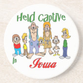 Iowa Funny Trailer Park Dessous de verre de grès (Devant)