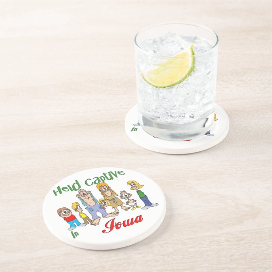 Iowa Funny Trailer Park Dessous de verre de grès (Côté)