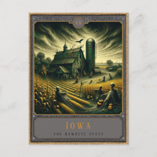 Iowa Gotische Kunst Ansichtkaart Briefkaart