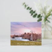 Iowa Hallo Briefkaart (Staand voorkant)