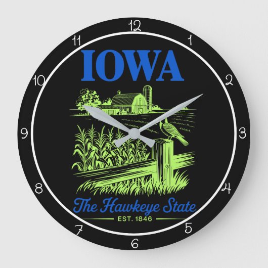 Iowa Hawkeye State Farm Time Grote Klok (Voorkant)