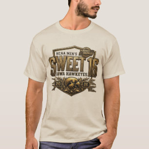 Iowa Hawkeyes Sweet 16 2026 Heren March Madness T-shirt