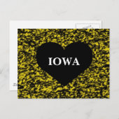 Iowa Heart Yellow Briefkaart (Voorkant / Achterkant)