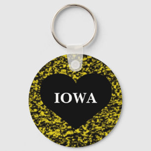 Iowa Heart Yellow Sleutelhanger