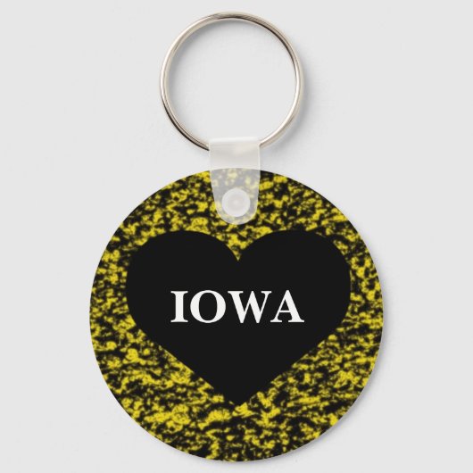 Iowa Heart Yellow Sleutelhanger (Voorkant)