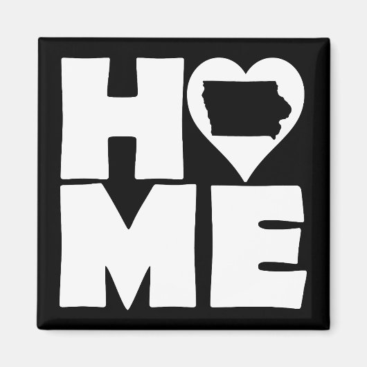 Iowa Home Heart State Fridge Magnet (Devant)