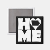 Iowa Home Heart State Fridge Magnet Magneet (Voorkant / Achterkant)