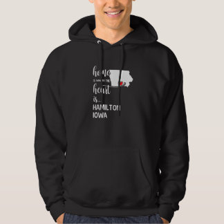Iowa Home is waar het hart ligt in Hamilton County Hoodie