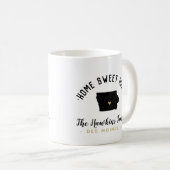 Iowa Home Sweet Home Famille Monogramme Mug (Devant droit)