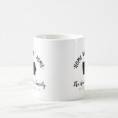 Iowa Home Sweet Home Famille Monogramme Mug (Centre)