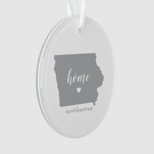 Iowa Hometown Personalized Ornament (voorkant)