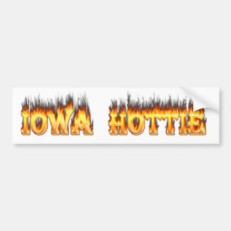 Iowa hottie vuur en vlammen bumpersticker