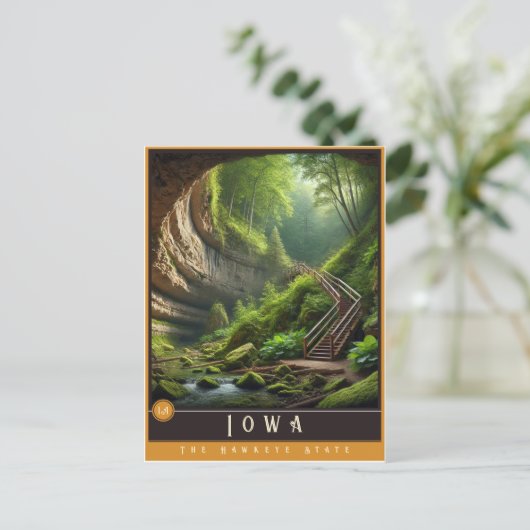 Iowa | hyperrealistisch Briefkaart (Staand voorkant)
