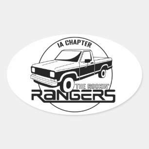 Iowa, IA - Rockin' Rangers Chapter, Early Gen. Ovale Sticker