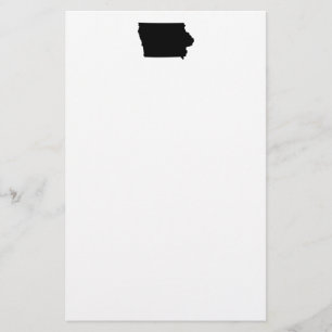 Iowa in zwart en wit briefpapier