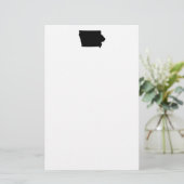 Iowa in zwart-wit briefpapier (Staand voorkant)