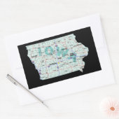Iowa Interstate Map Rechthoekige Sticker (Envelop)