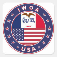 Iowa, Iowa sticker, tas, klok