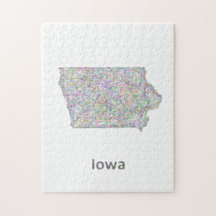 Iowa-kaart Legpuzzel