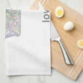 Iowa-kaart Theedoek (Quarter Fold)