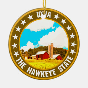 Iowa Keramisch Ornament