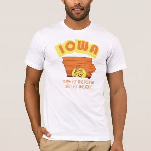 Iowa. Kom voor de Korn, blijf voor de mensen" T- T-shirt