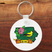 Iowa Map Sleutelhanger (Voorkant)