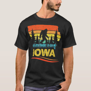Iowa met een Bigfoot T-shirt